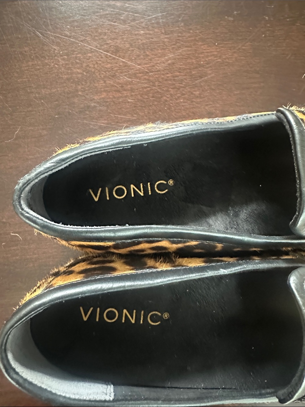 Vionic Womens Sellah Calf Hair Animal Print Loafers Shoes Sz 7 Preppy Fall Comfy - Picture 6 of 11